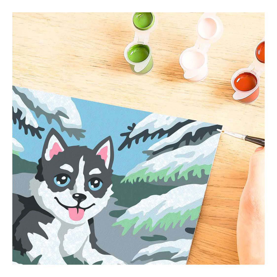 Ravensburger – kreat: bezczelny husky – maluj po numerach