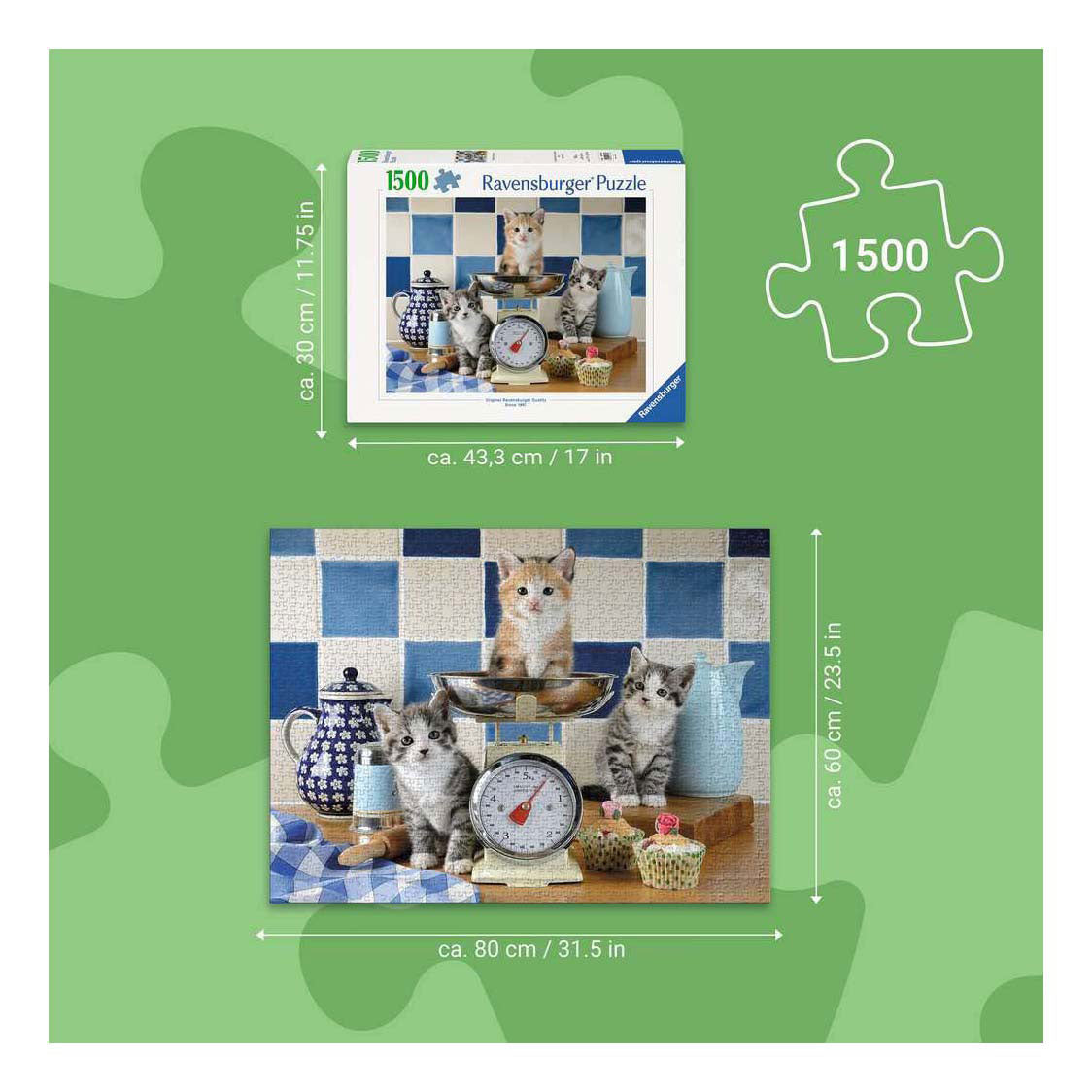 Ravensburger – koty w kuchni – układanka – 1500 elementów