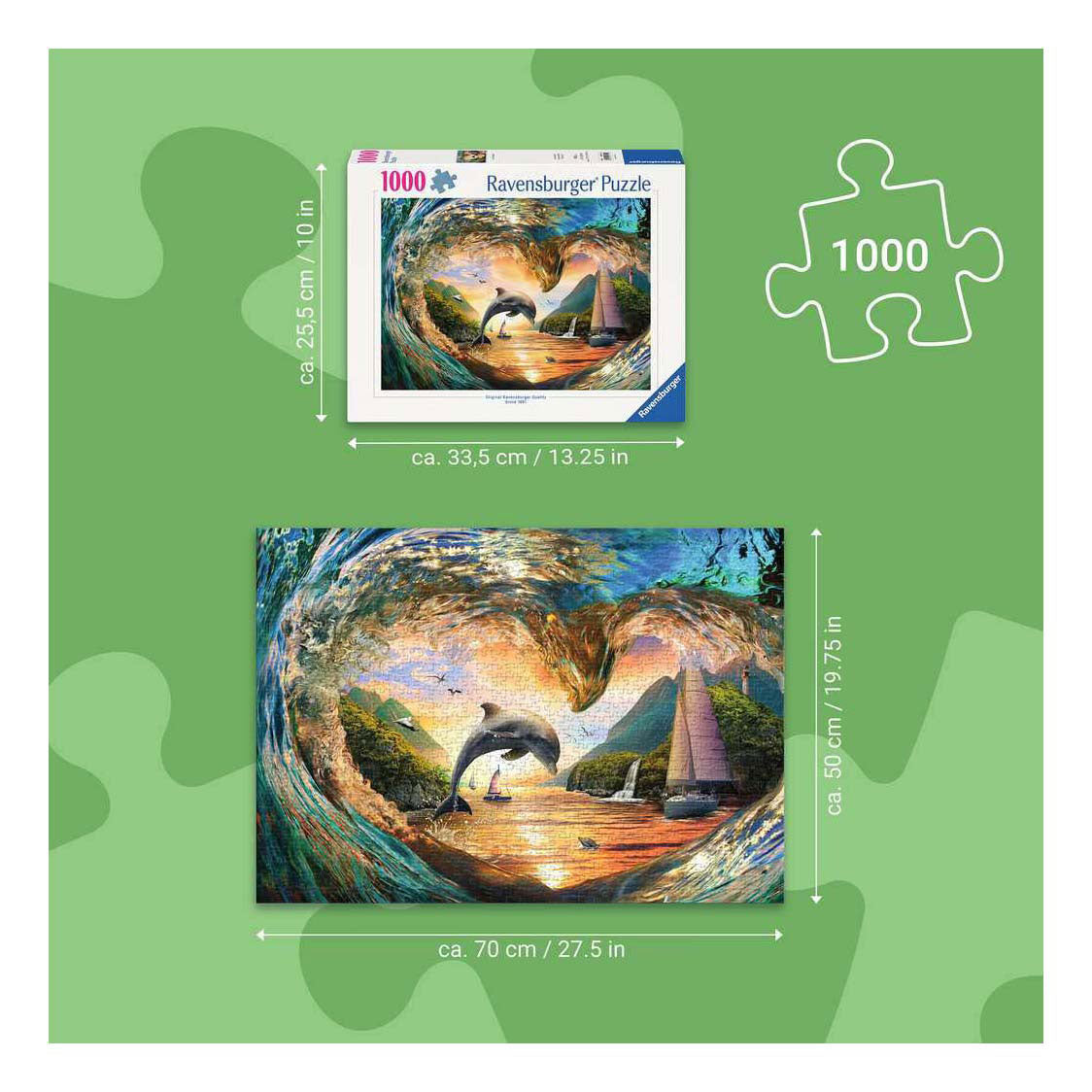 Puzzle Ravensburger zachód słońca - 1000 elementów.