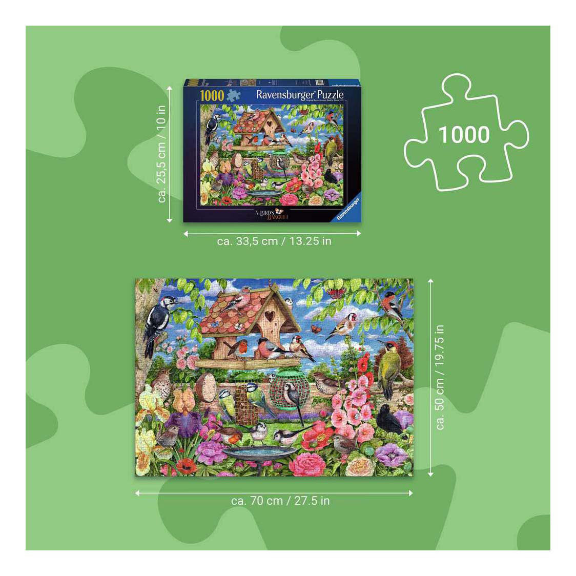 Ravensburger – stolik dla ptaków – układanka – 1000 elementów