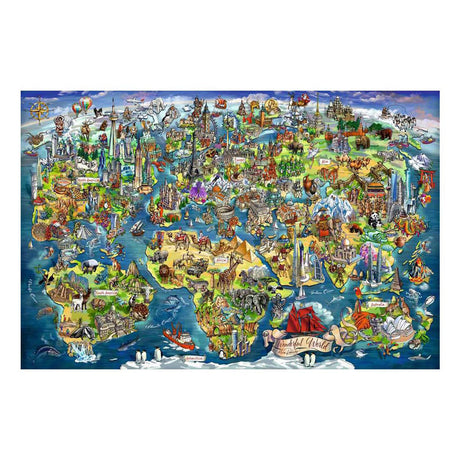 Ravensburger – mapa świata z zabytkami – układanka – 5000 elementów