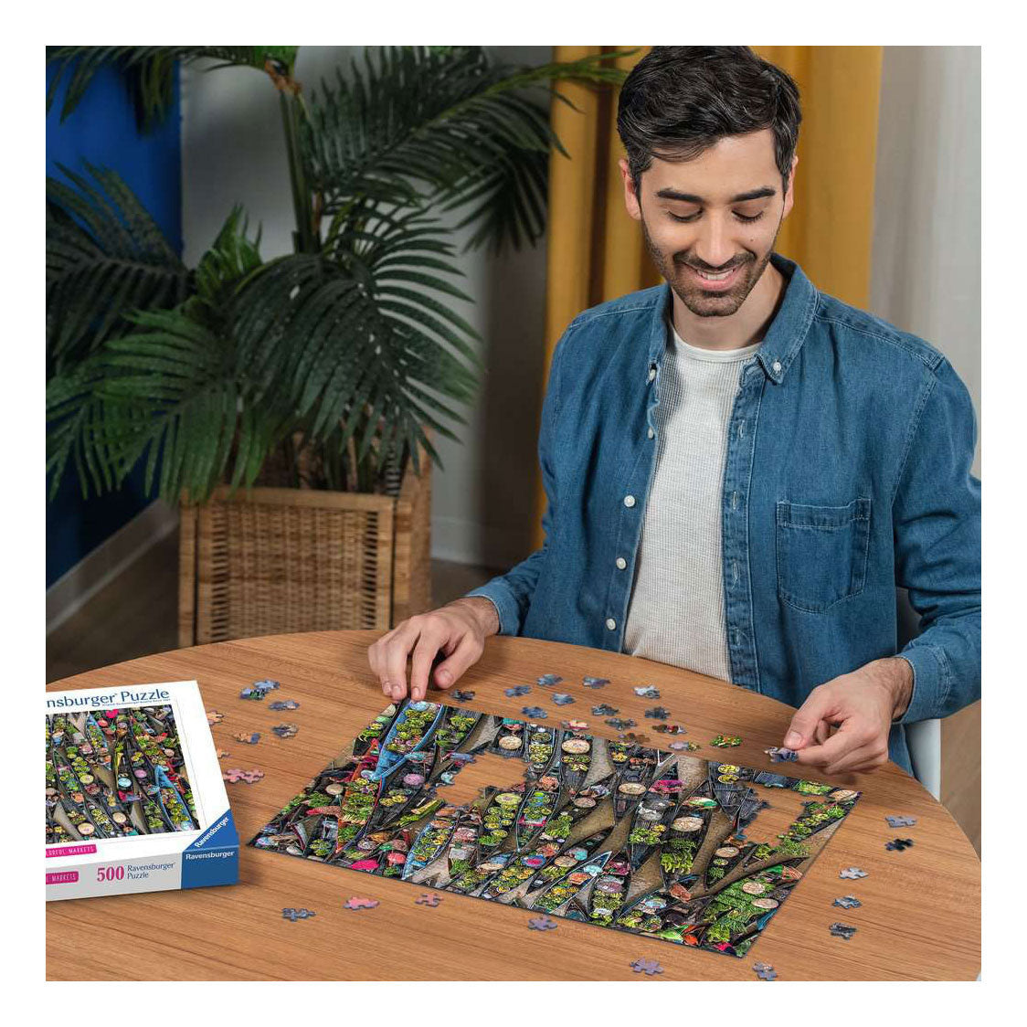 Ravensburger – pływający targ, Indonezja – układanka – 500 elementów