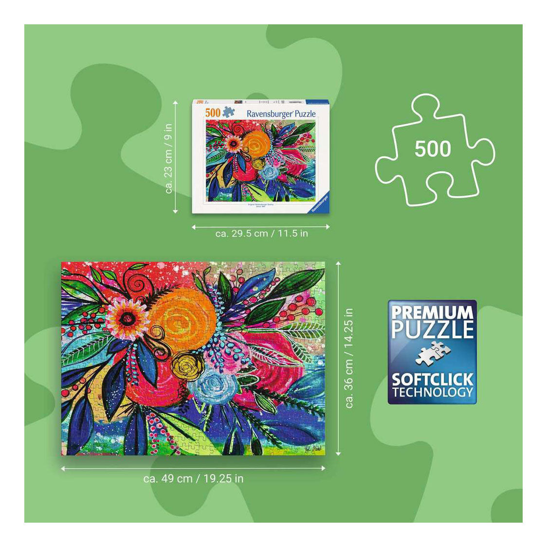 Ravensburger – eksplozja kolorów – układanka – 500 elementów