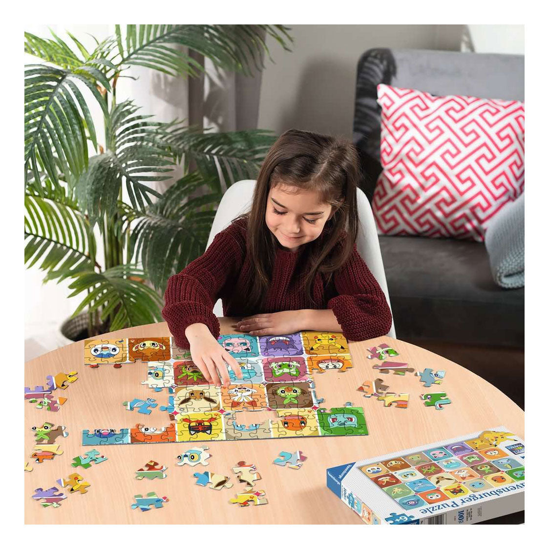 Ravensburger – Twarze Pokémonów – puzzle dla dzieci – 100 elementów XXL