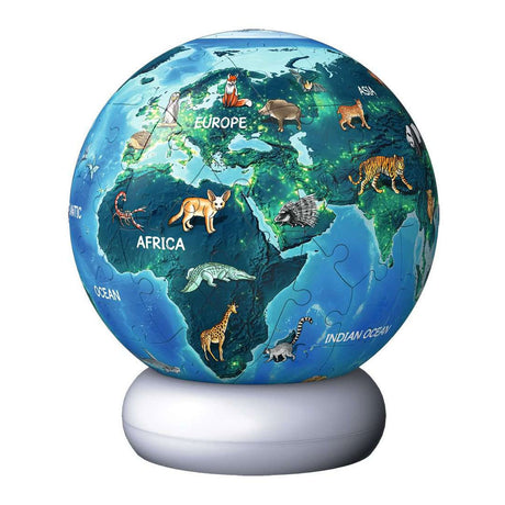Ravensburger – ziemia z motywami zwierzęcymi – lampka nocna w kształcie kulki 3D – 73 sztuki