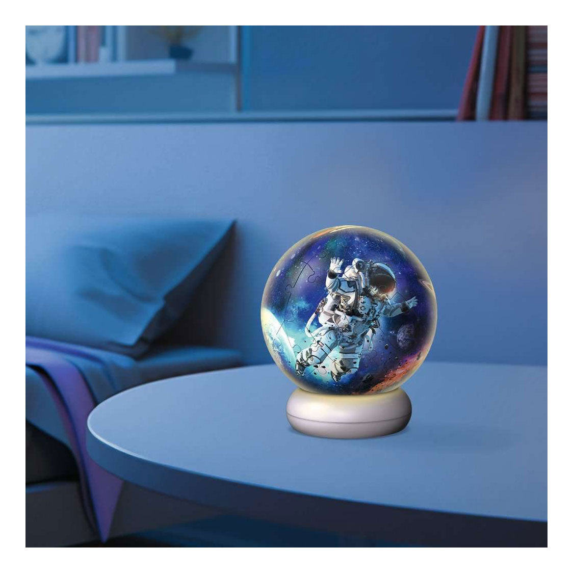 Ravensburger – astronauci – Lampka nocna w kształcie kulki 3D – 73 elementy