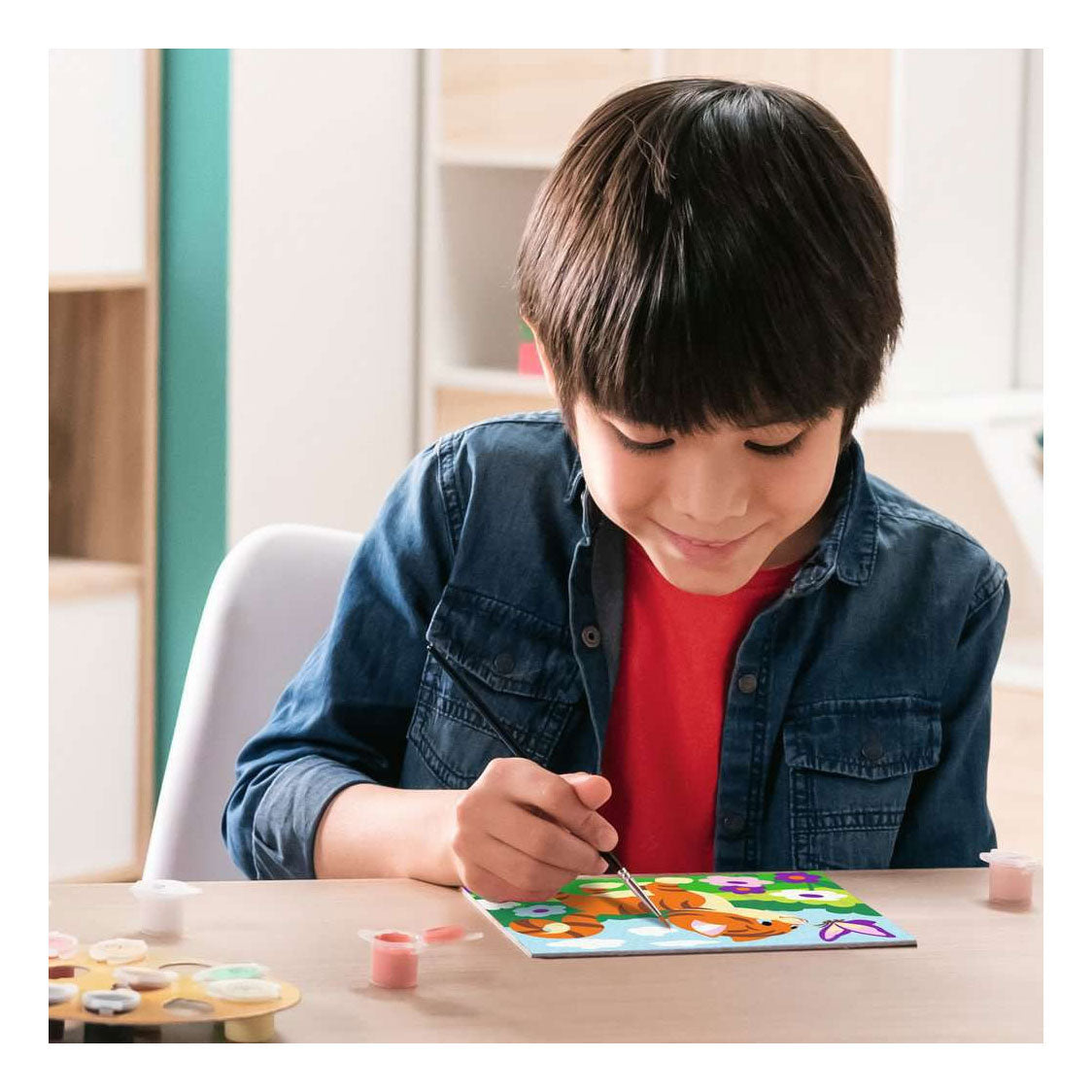 Ravensburger – stworzenie: kot z motylem – malowanie po numerach