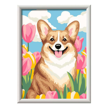 Ravensburger – kreat: kwiatowy corgi – malowanie po numerach