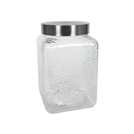 Ty słoik do przechowywania szklany kwadratowy fros relief 2450ml 12,7x12,7x20cm