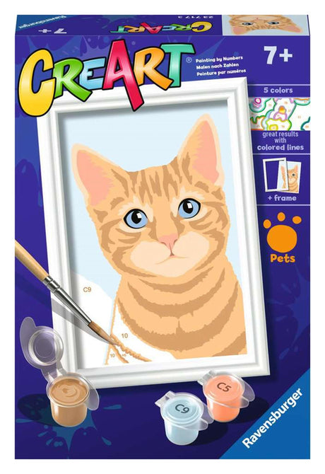 Farba Ravensburger Creart według numeru, czerwony kocur