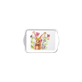 Taca Ambiente z melaminy 13x21 cm, króliczek-dziewczynka