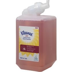 Mydło do rąk Kleenex Luxury Joy plastikowe 1l czerwone opakowanie 6 sztuk