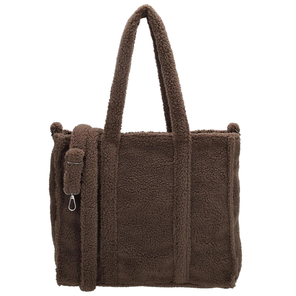 Torba na ramię Beagle pluszowa 37x31cm brązowa