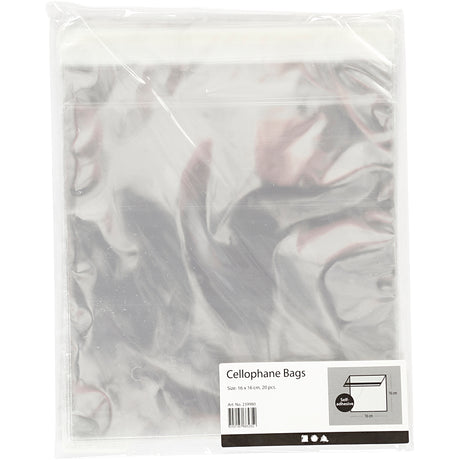 Firma Creativ https: www.cchobby.nl Torby celofanowe-wys.-16-cm-szer.16-cm-grubość-25-my-20-piece-1-box