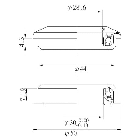 NECO Ball Head Zestaw 1.1 8. Półprzewodnikowy zestaw głowicy stragan ZS44 28,6 ZS44 30. A-Head.