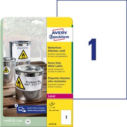 Etykiety avery l4775-20 210x297mm