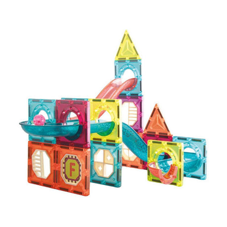 Zestaw magnetycznych torów marmurowych Toi-toys, kolorowe zabawki, 78 elementów.