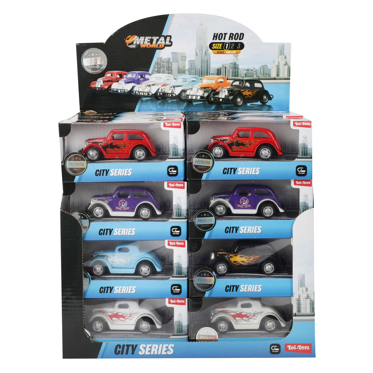 Metalworld, samochód typu pull back typu hot rod