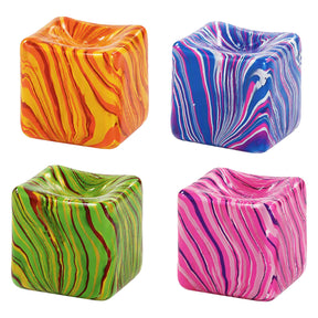 Toi-toys squishdough knijpkubus marmer - 8cm 160gr