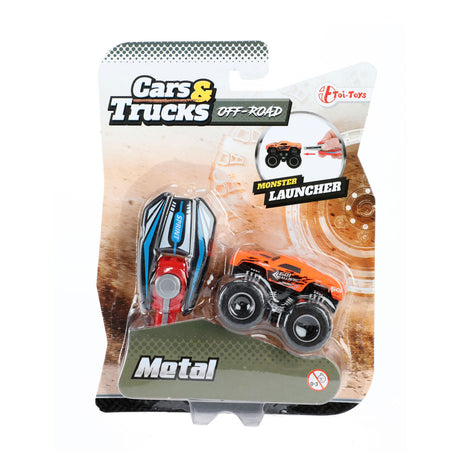 Samochody Vehicool, ciężarówki strzelają mini monster truckami