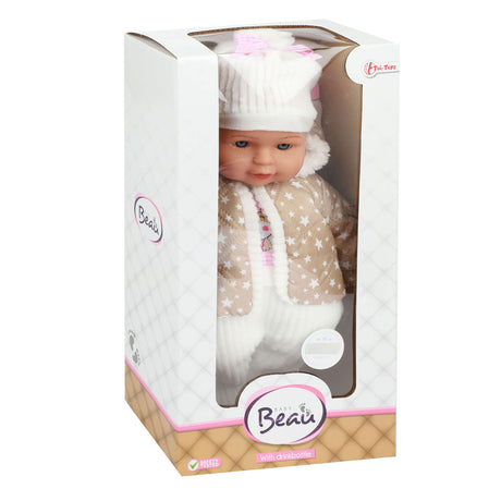 TOI-TOYS Urocze zimowe ubrania i butelka Baby Babypop