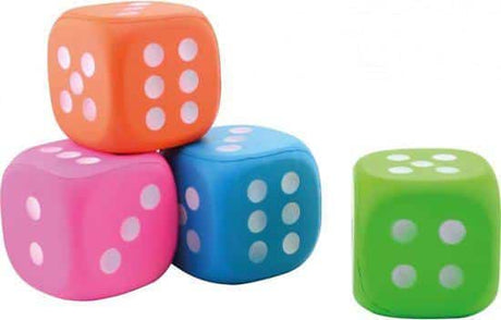 Johntoy funtoy eva dobbelsteen groot 12cm, 4 assorti
