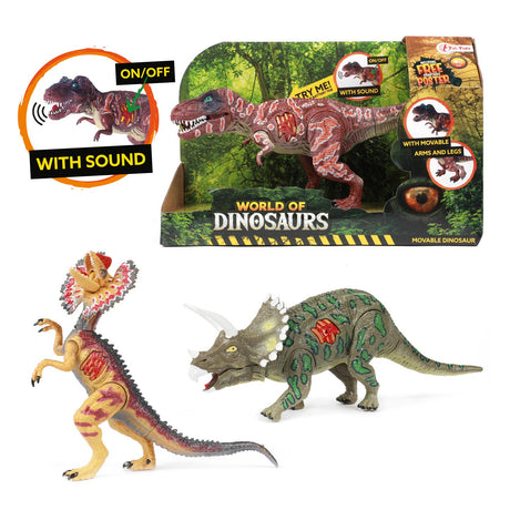Toi-zabawki toi zabawki świat dinozaurów ruchomy dinozaur z dźwiękiem