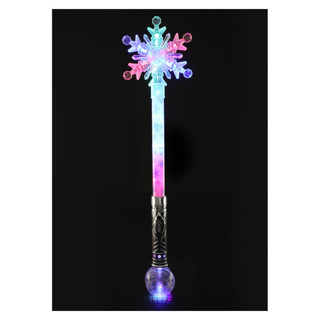 TOI-TOYS Ice Princess Magic Wand Snowflake ze światłem