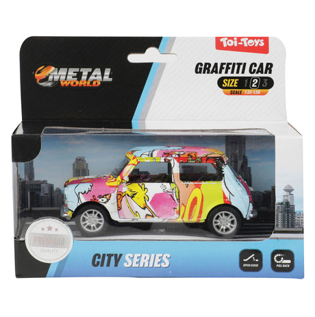 Wyciągany samochód z graffiti firmy Metalworld