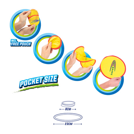Toi-toys Składana pneumatycznie „kieszeń” na frisbee + etui