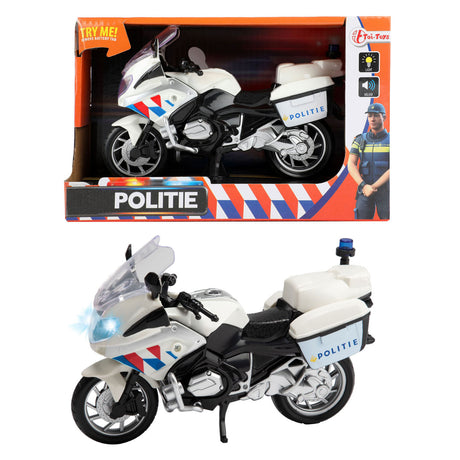 Toi-zabawki motocykl policyjny holenderski ze światłem i dźwiękiem