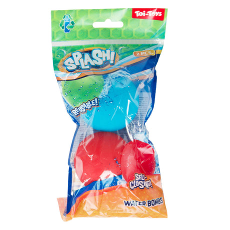 Balon na wodę Splash, samozamykający, wielokrotnego użytku, 2 szt.