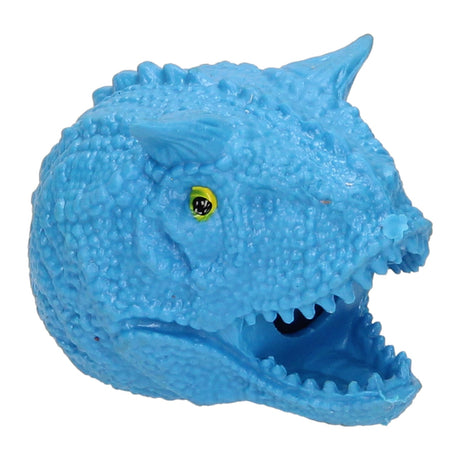 Świat dinozaurów ściska głowę dinozaura kulkami