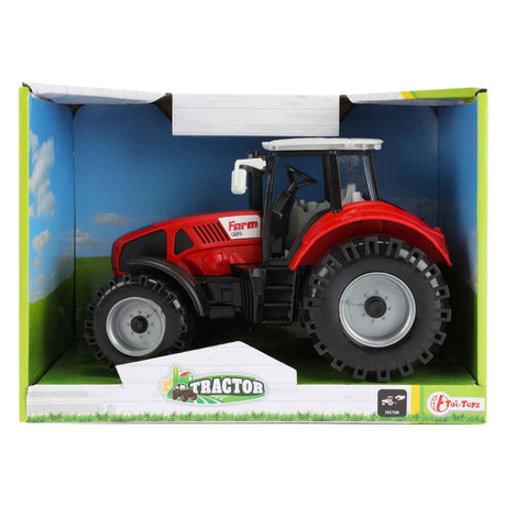 Traktor Toi-zabawki z tarciem czerwony, 19cm