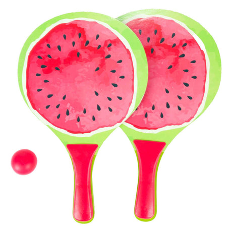 Zestaw do tenisa plażowego Toi-toys owoce, 3 sztuki.