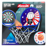 Gra w koszykówkę Adrenix darts 2w1 - wielokolorowa zabawka dla dzieci.