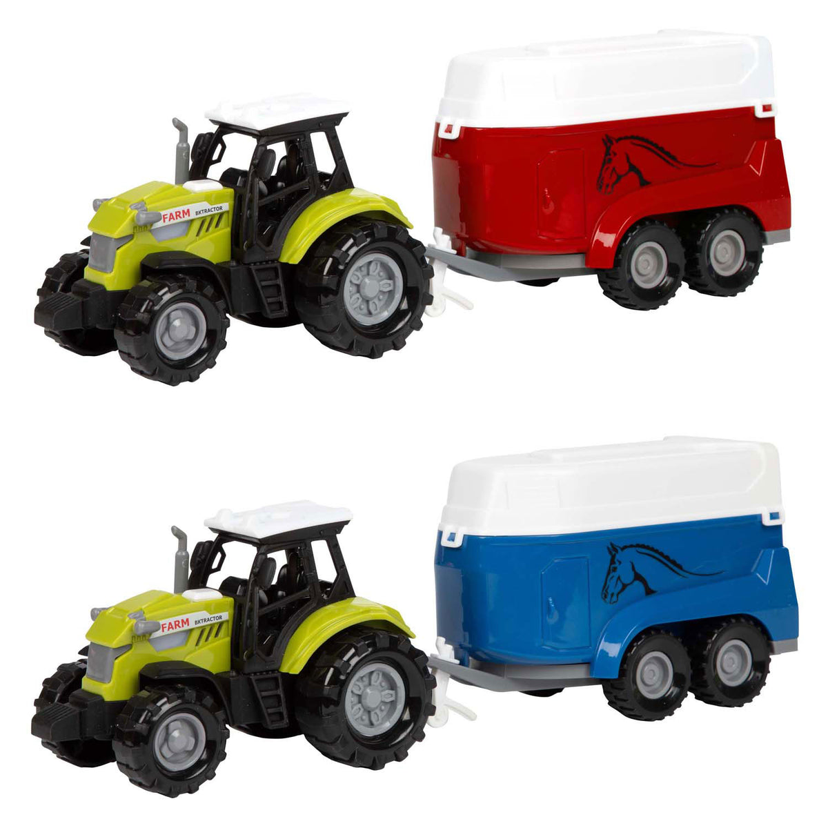 Toi-toys Ackers Ville traktor i przyczepa ze światłem i dźwiękiem, 10cm