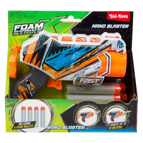 Pistolet strzelecki Toi-toys Foam Strikex nano z 4 piankowymi strzałami