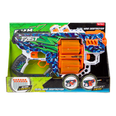 Pistolet piankowy Toi-toys strikex szybki l z 12 piankowymi strzałami