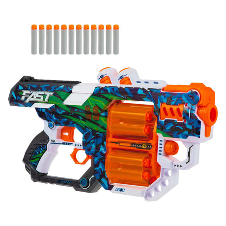 Pistolet piankowy Toi-toys strikex szybki l z 12 piankowymi strzałami