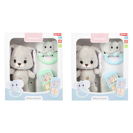 Toi-toys Little Stars pluszowy królik z grzechotką i telefonem, 3 szt.