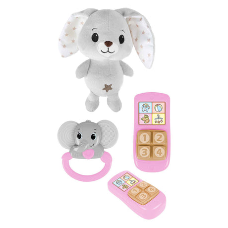 Toi-toys Little Stars pluszowy królik z grzechotką i telefonem, 3 szt.