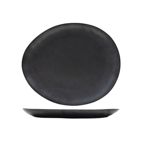 Svenska Living talerz obiadowy owalny Manhattan 28,2x24cm pudełko 6 sztuk antracyt