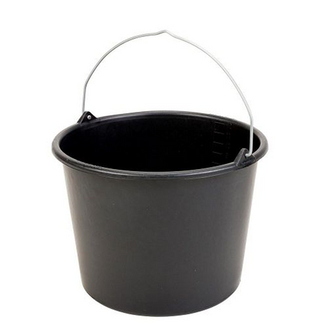 Gripline 1034739 - -d Wiadro 12 l czarne z uchwytem z pokrętłem i skalą w litrach | 1 szt