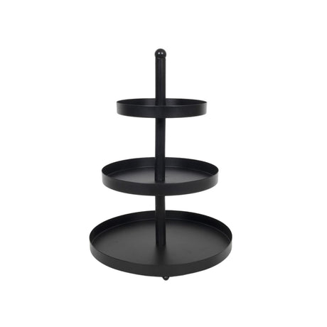 Svenska Living Etagere Metal 3-warstwowy ã˜25x35cm czarny