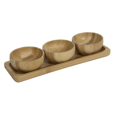 Svenska Living Bambusowy zestaw tapas 4-częściowy 21x7x4,4cm fsc