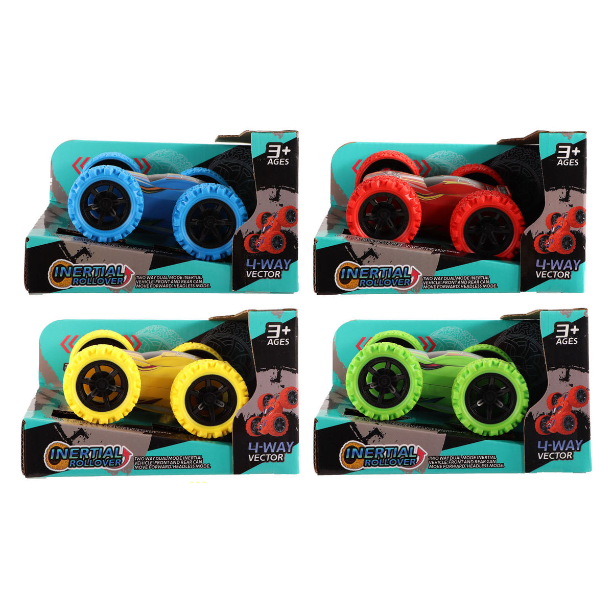 Jono Toys Reversible Stunt Car with tarcie, 12 cm