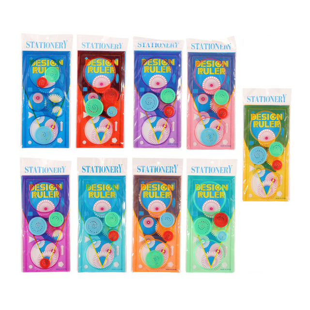 Zestaw rysunków linijki spirografu Jono Toys