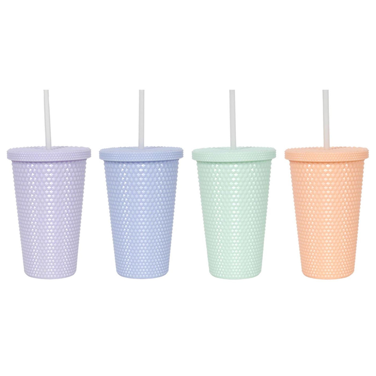 Diamentowy kubek do picia Svenska Living 500ml ze słomką i pokrywką