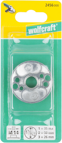 Wolfcraft - nakrętka kołnierzowa do szlifierek kątowych m14 - nakrętka mocująca - kołnierz mocujący - 2456000